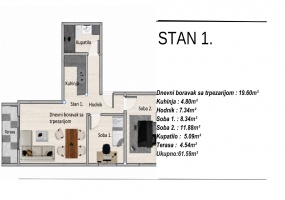 Cuprija, Pomoravlje, Srbija, Spavaće sobe, ,1 KupatiloBathrooms,Stan,Na prodaju,1828