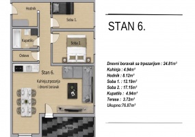 Cuprija, Pomoravlje, Srbija, Spavaće sobe, ,1 KupatiloBathrooms,Stan,Na prodaju,1832