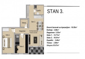 Cuprija, Pomoravlje, Srbija, Spavaće sobe, ,1 KupatiloBathrooms,Stan,Na prodaju,1834